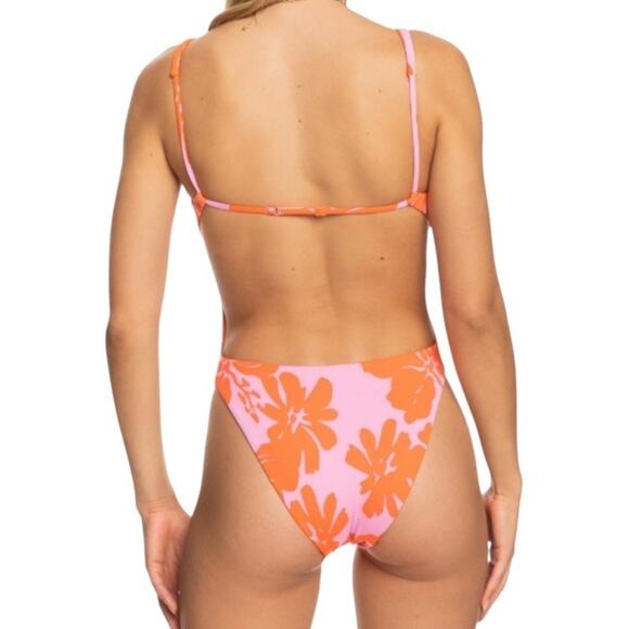 Roxy Kate Bosworth swimsuit One Piece floral pink orange size XXL - Picture 8 of 8